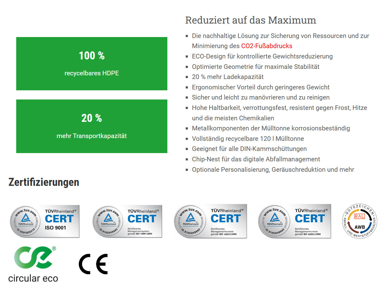 sulo-citybac-vorteile SULO® MGB 120 Liter Mülltonne