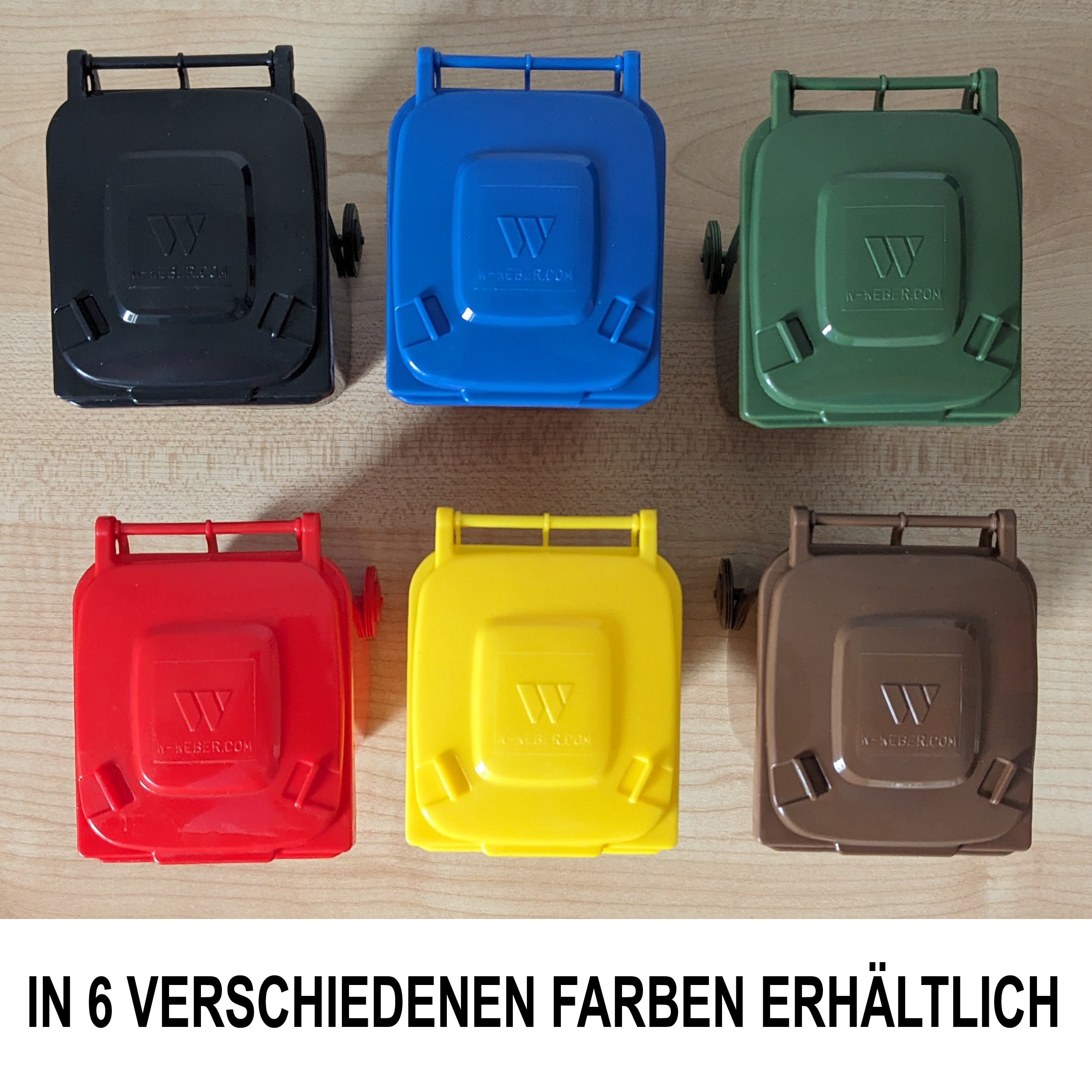 alle_Farben_3 WEBER Miniaturmülltonnen MGB240