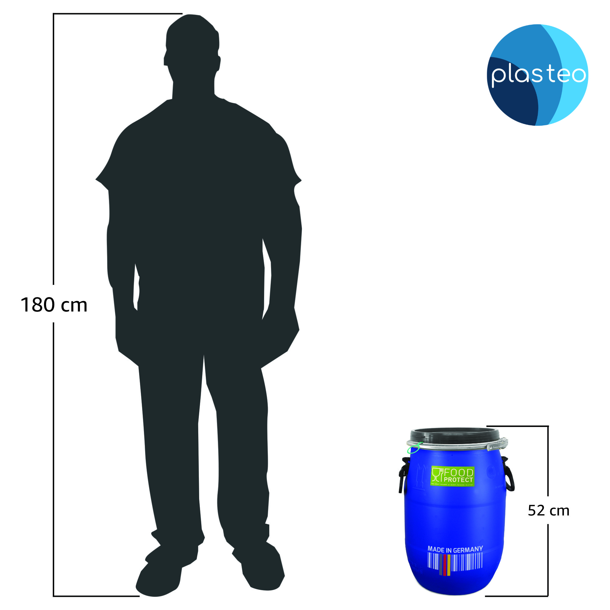 30 Liter Deckelfass Lebensmittelecht FDA