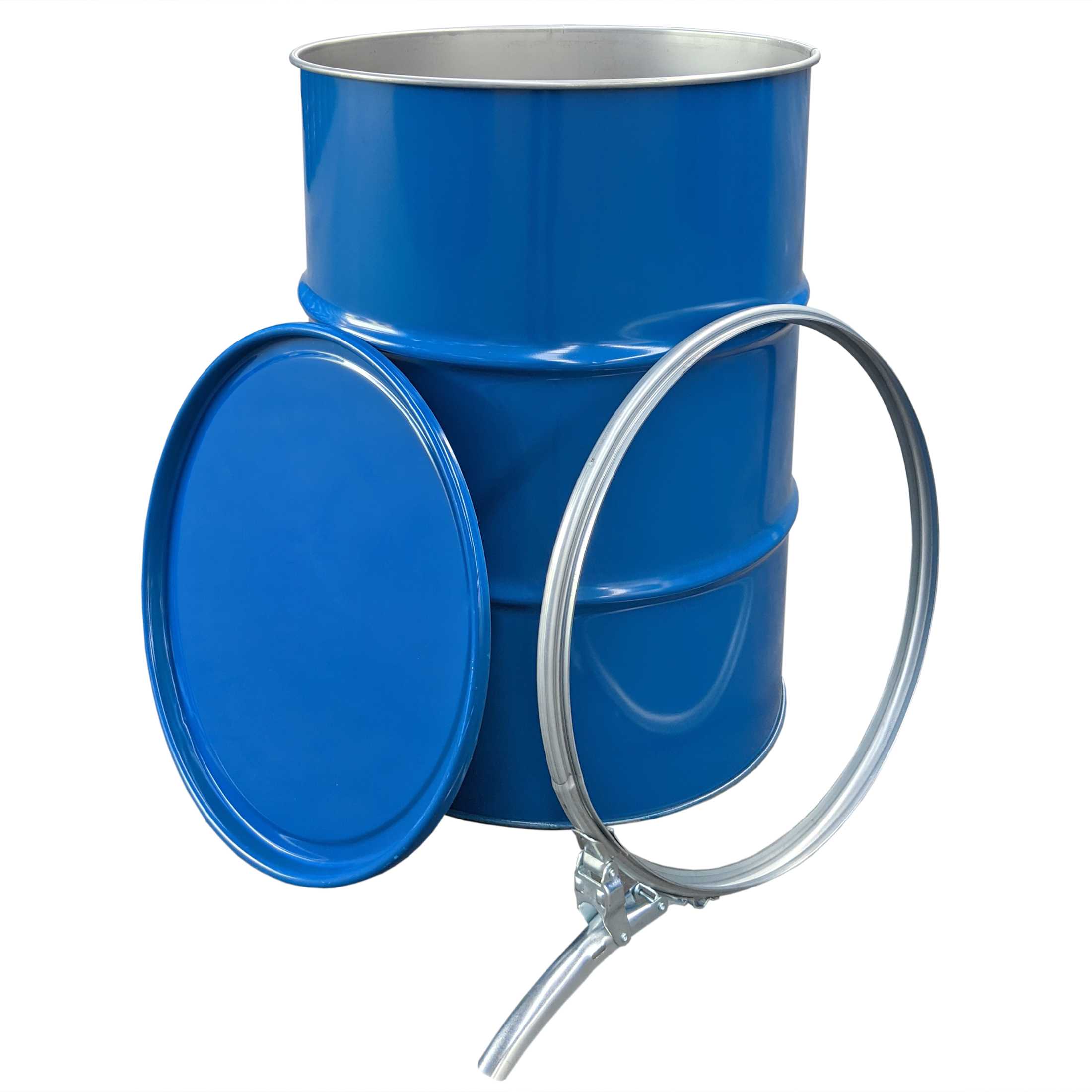 Deckelfass 213 Liter blau