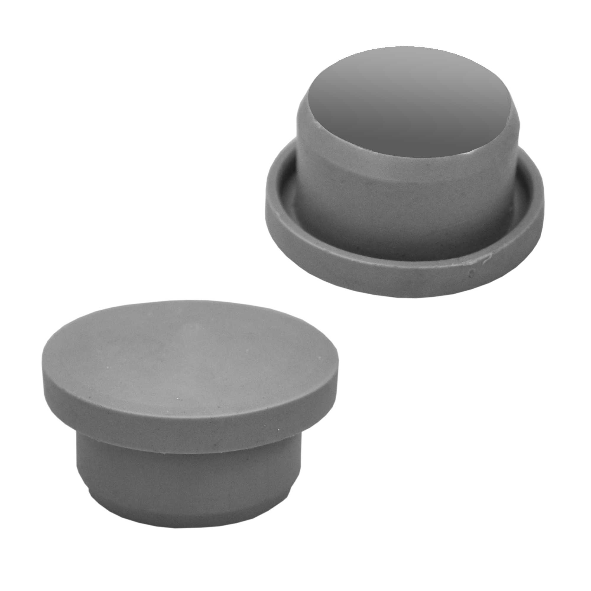 Befestigungsrohr verzinkt mit Abdeckkappe für Papierkorb