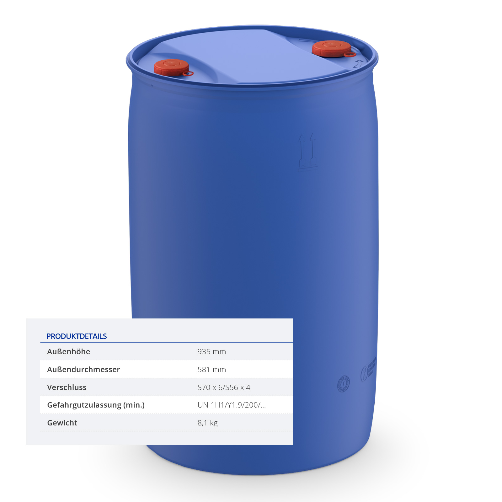 Spundfass 220 Liter (L Ring)