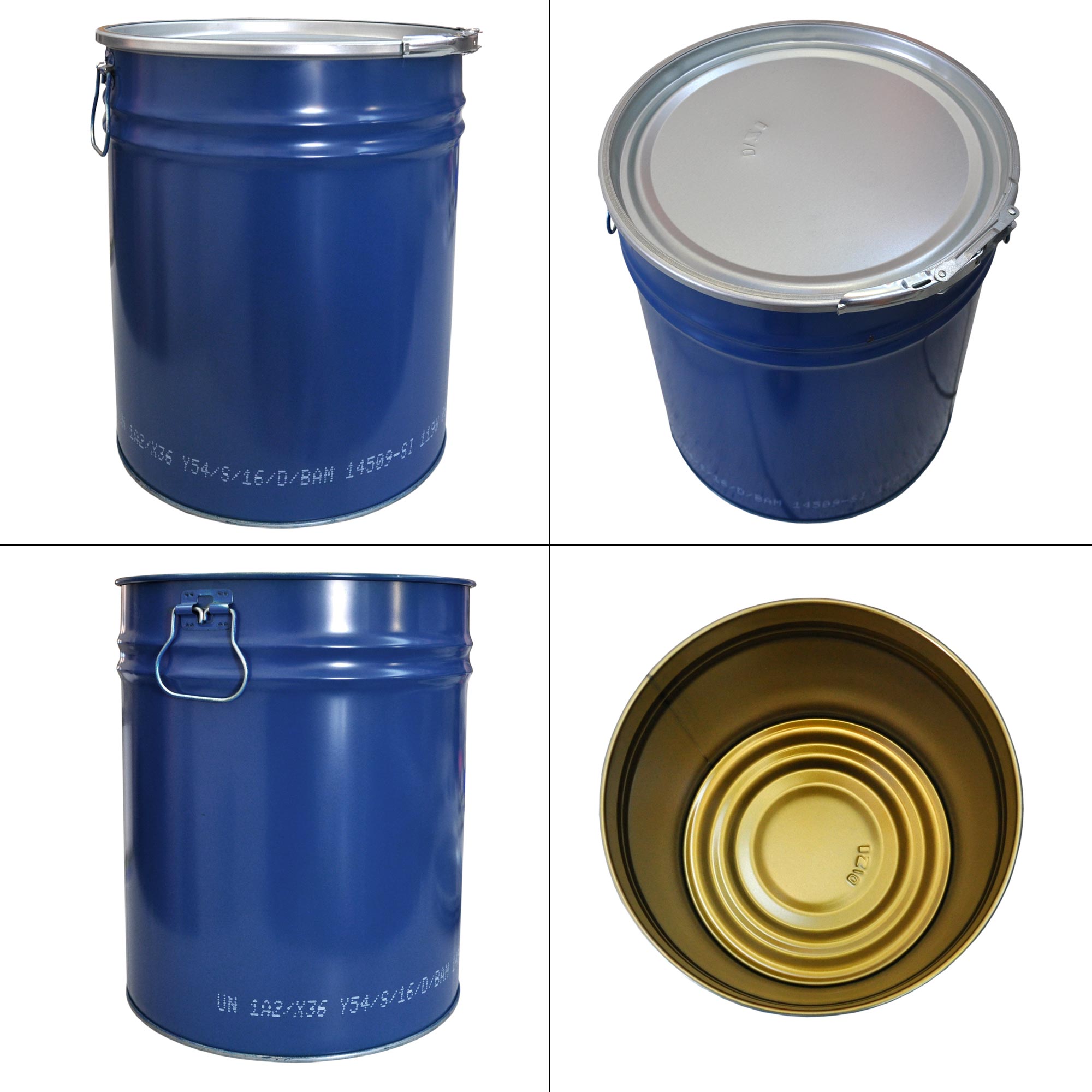 23020_1a 30L Stahlfass Hobbock UN Deckelfass mit Spannring