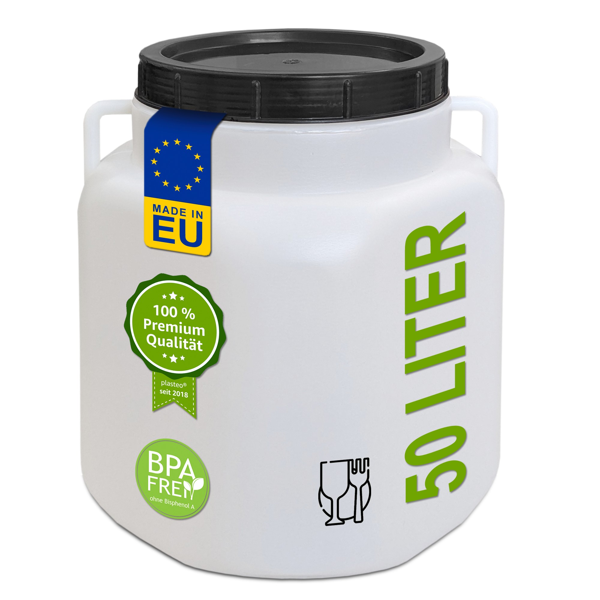 50 Liter Schraubdeckelfass eckig