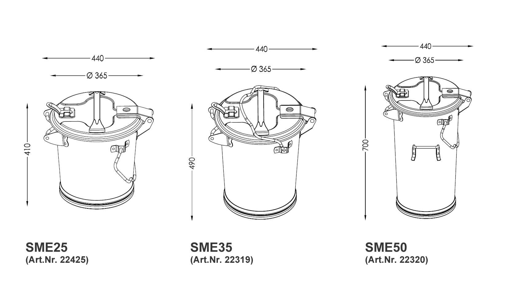 SME 50 Mülleimer Retrodesign Stahl