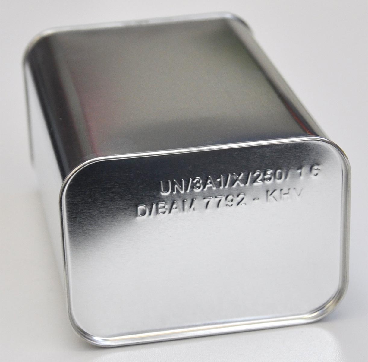 6 01 Liter Weißblechkanister mit Balgverschluss