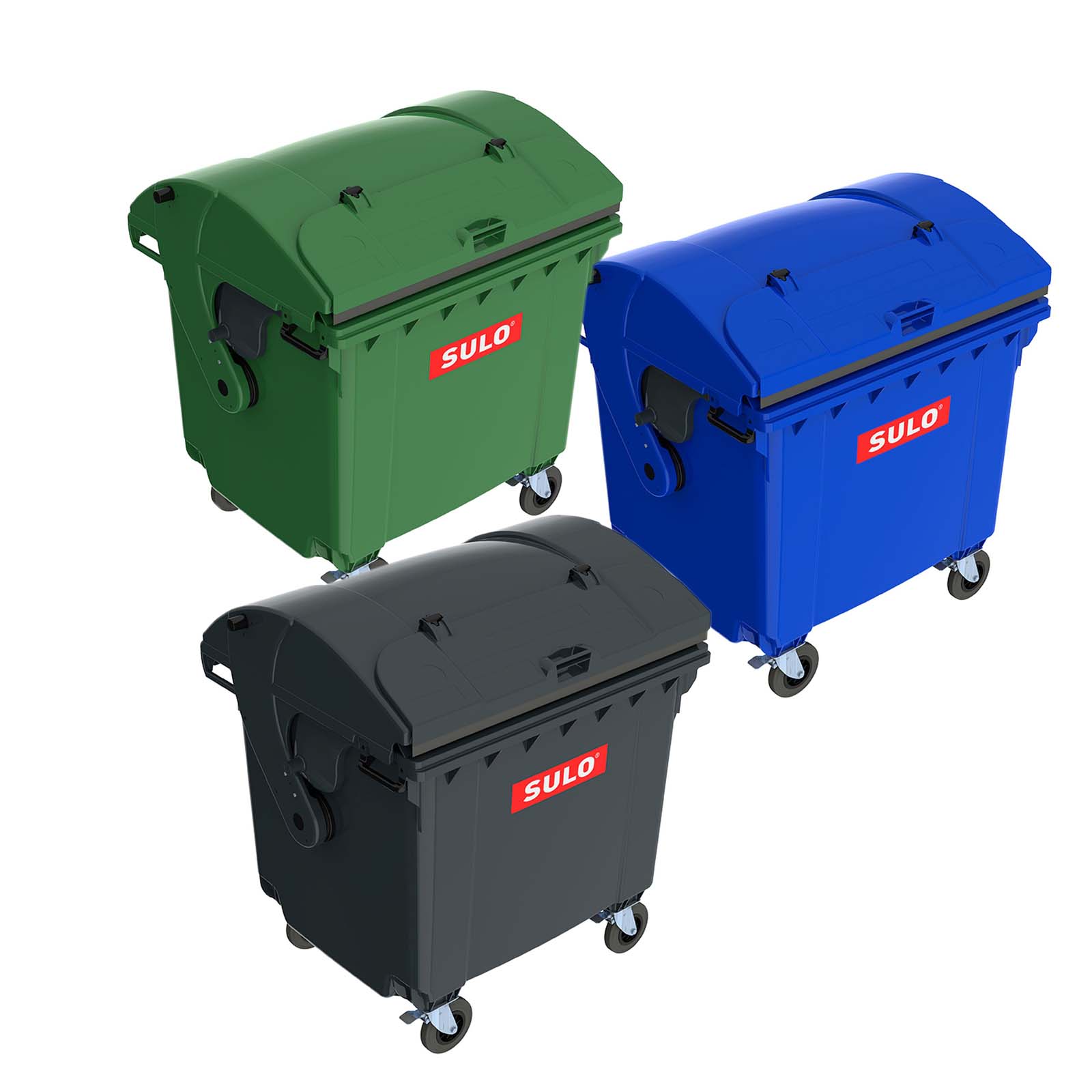 Sulo MGB 1100 mit Runddeckel und Deckel im Deckel