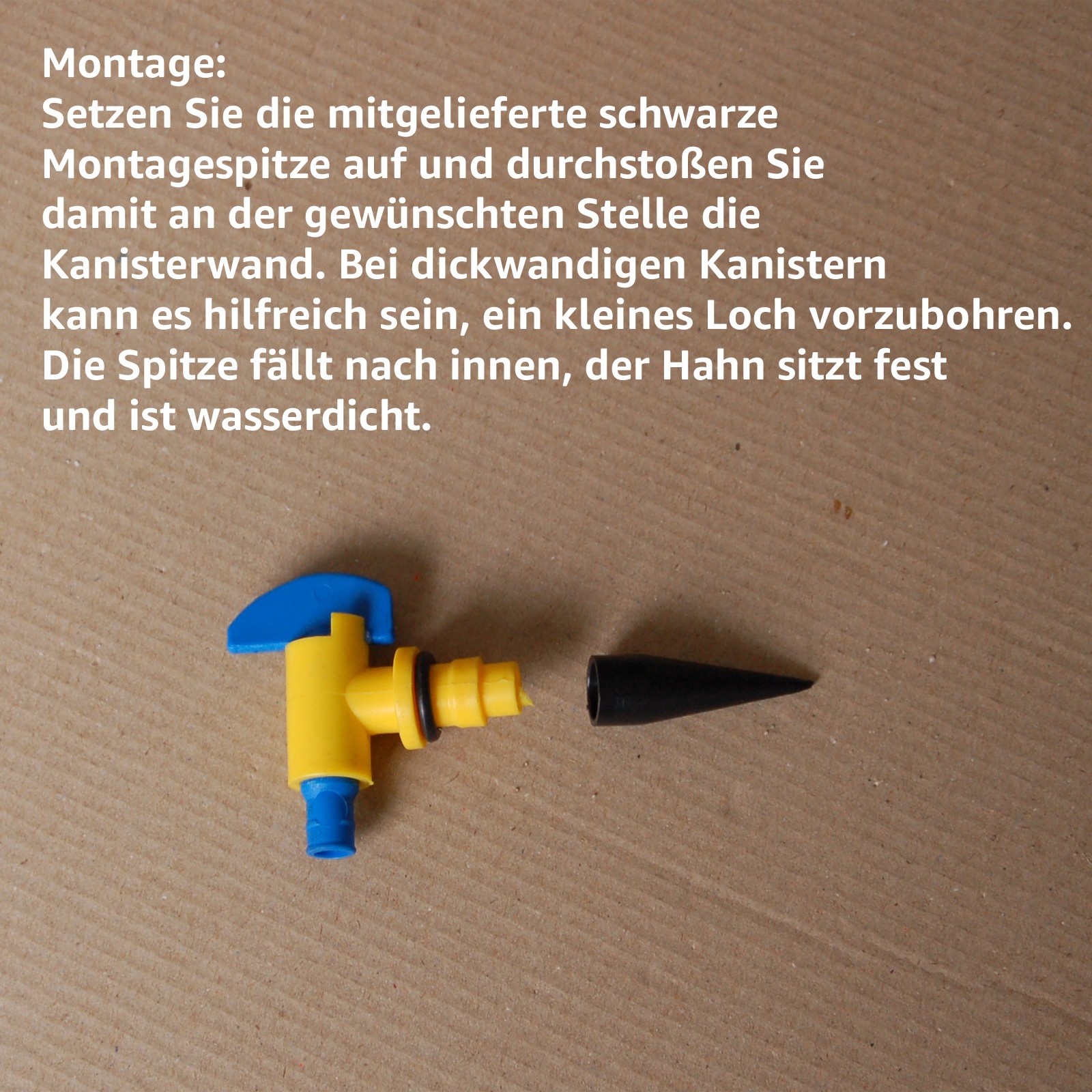 montage Belüftungs- / Entlüftungshahn mit Montagespitze