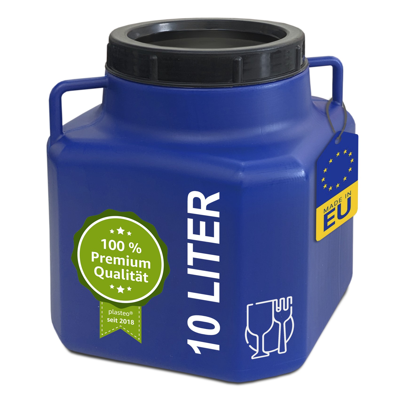 10 Liter Schraubdeckelfass eckig