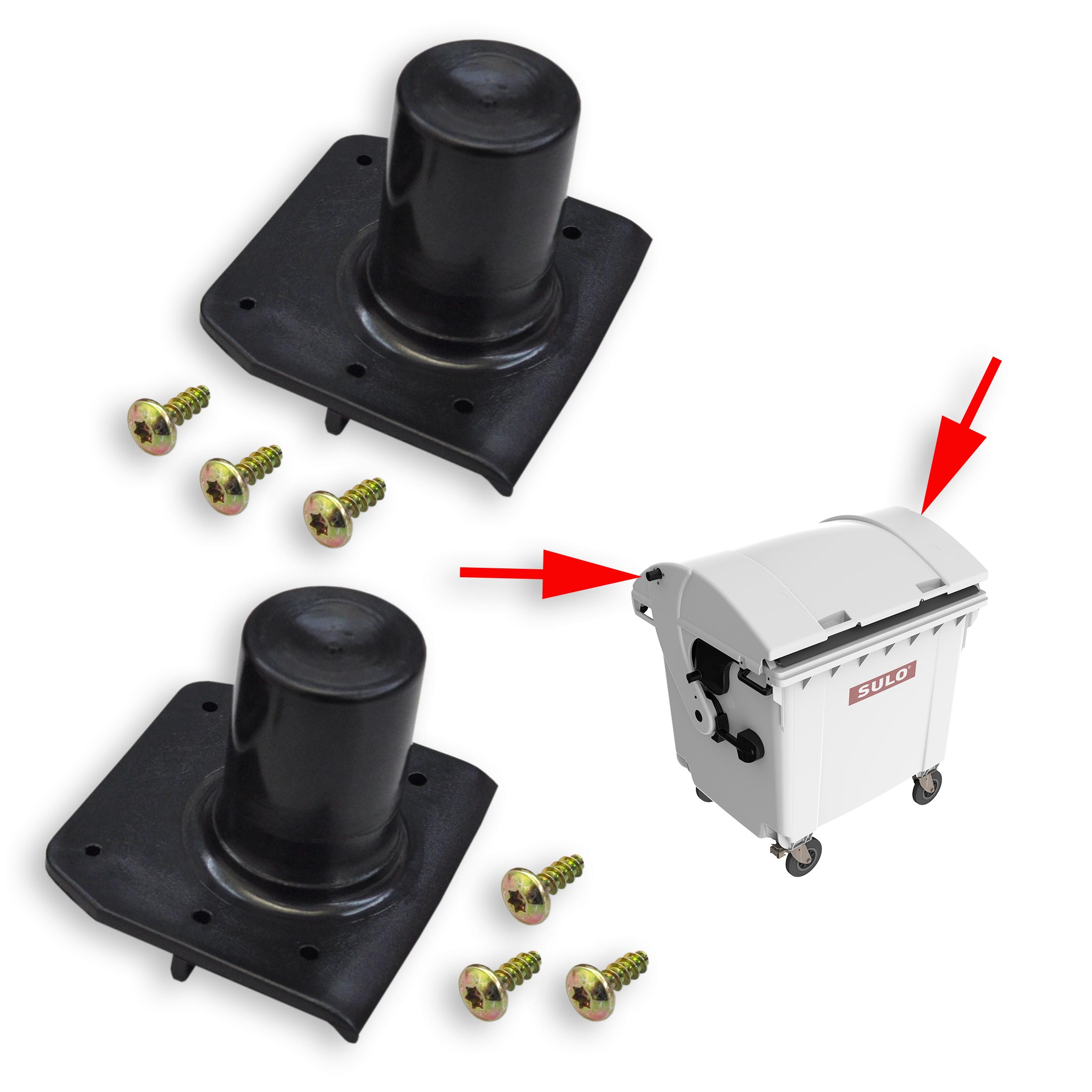 22376_galerie SULO Deckelöffnungszapfen passend für SULO Müllcontainer mit Runddeckel RD Müllgroßbehälter