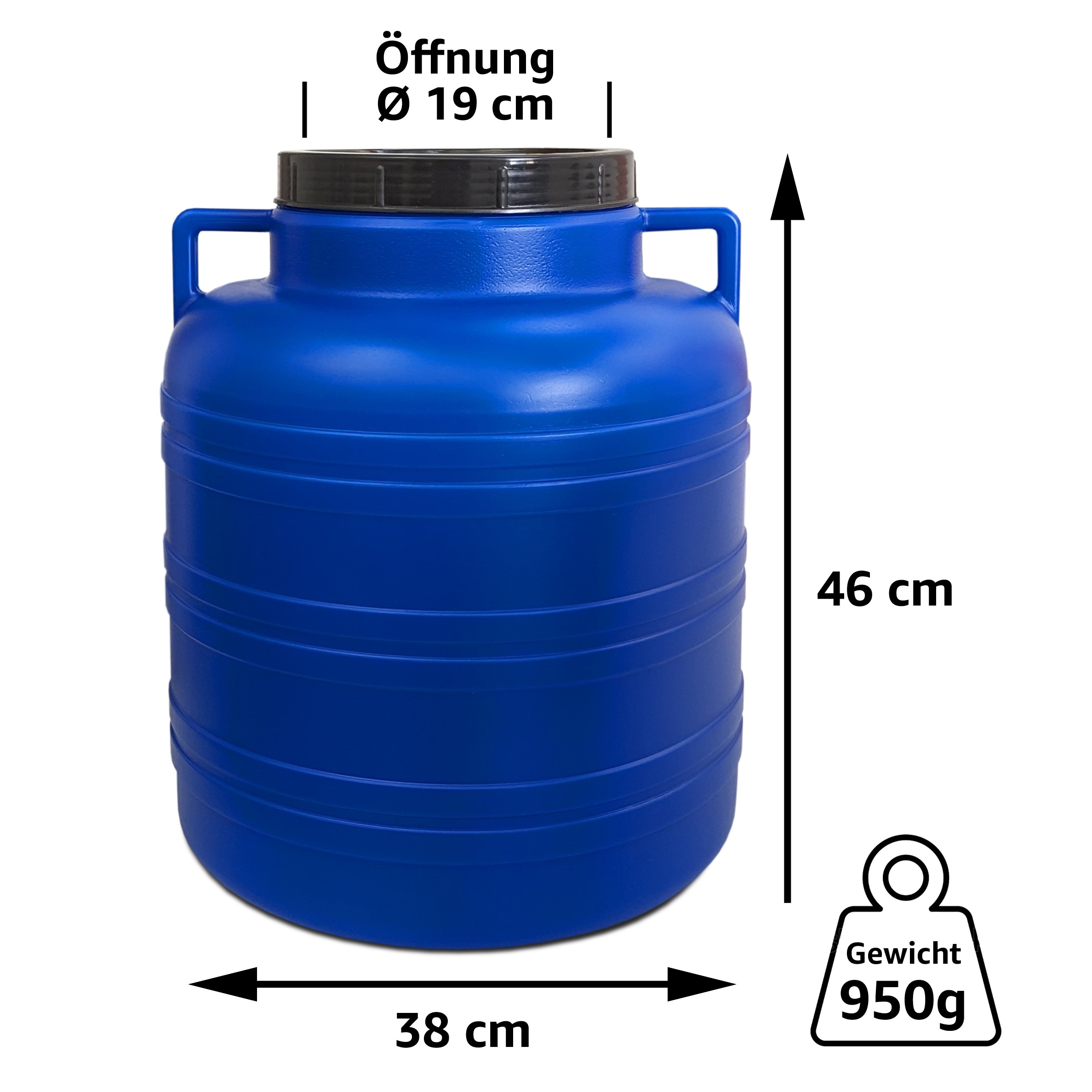 22533_bemassung 40 Liter Schraubdeckelfass rund
