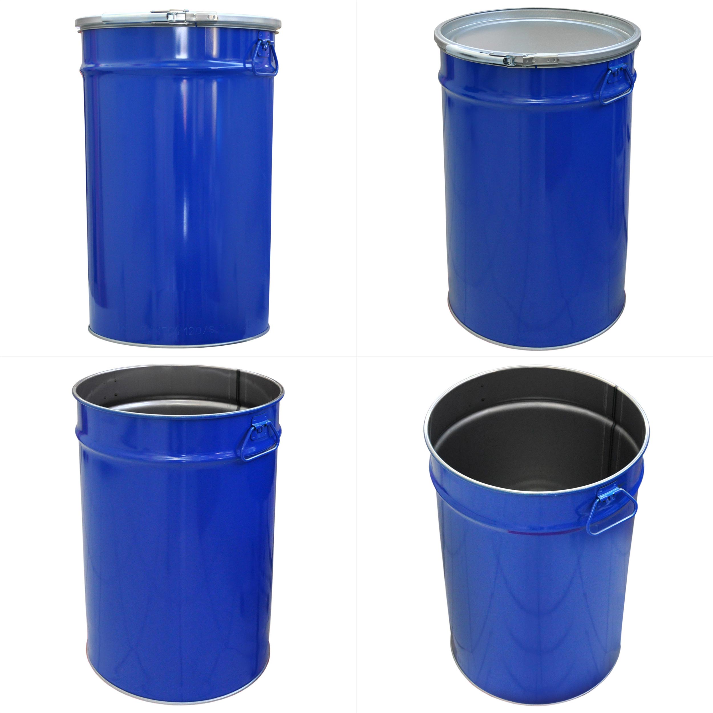 23021 Stahlfass 60 Liter Deckelfass blau