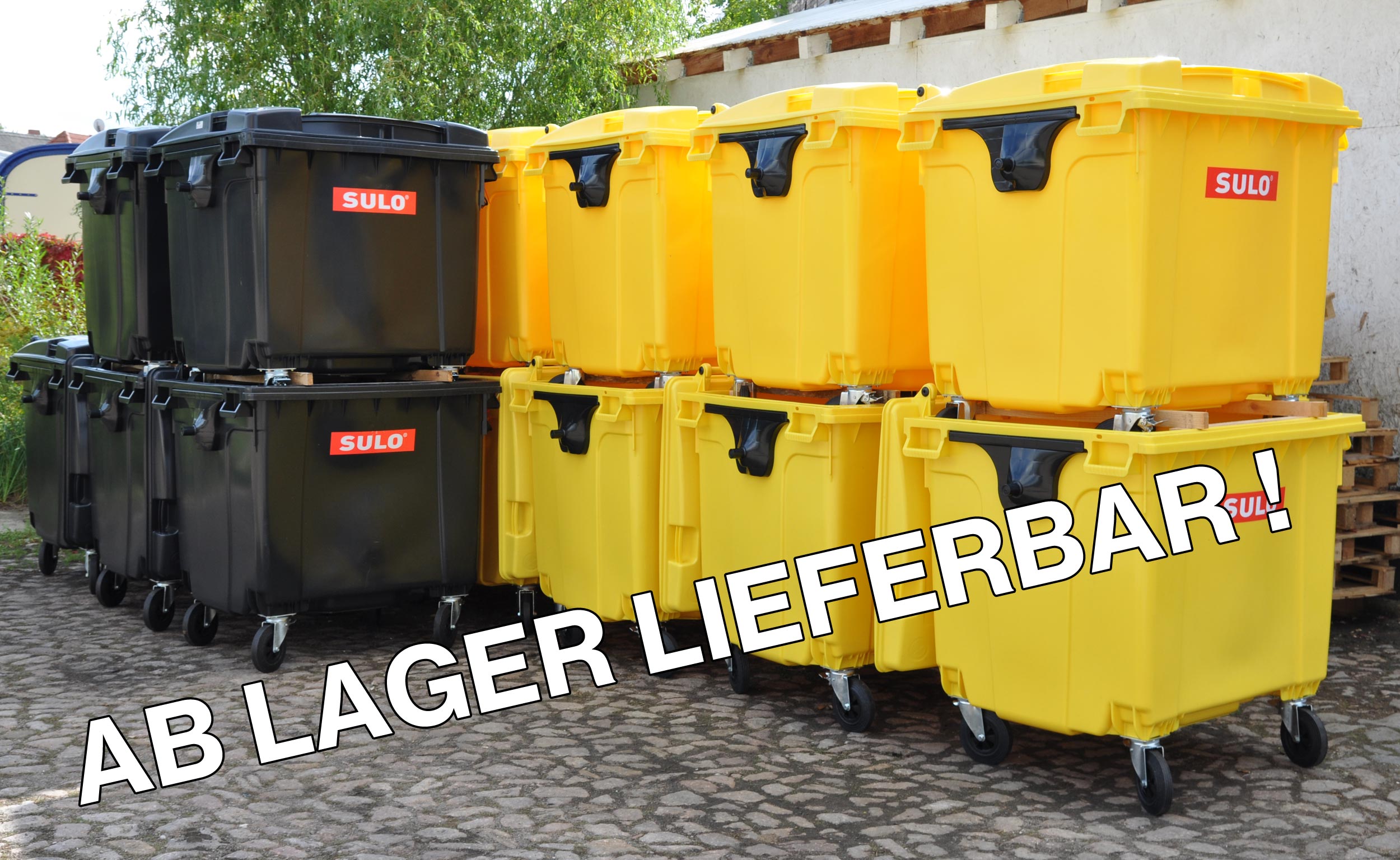 abLagerlieferbar Sulo MGB 1100 mit Flachdeckel