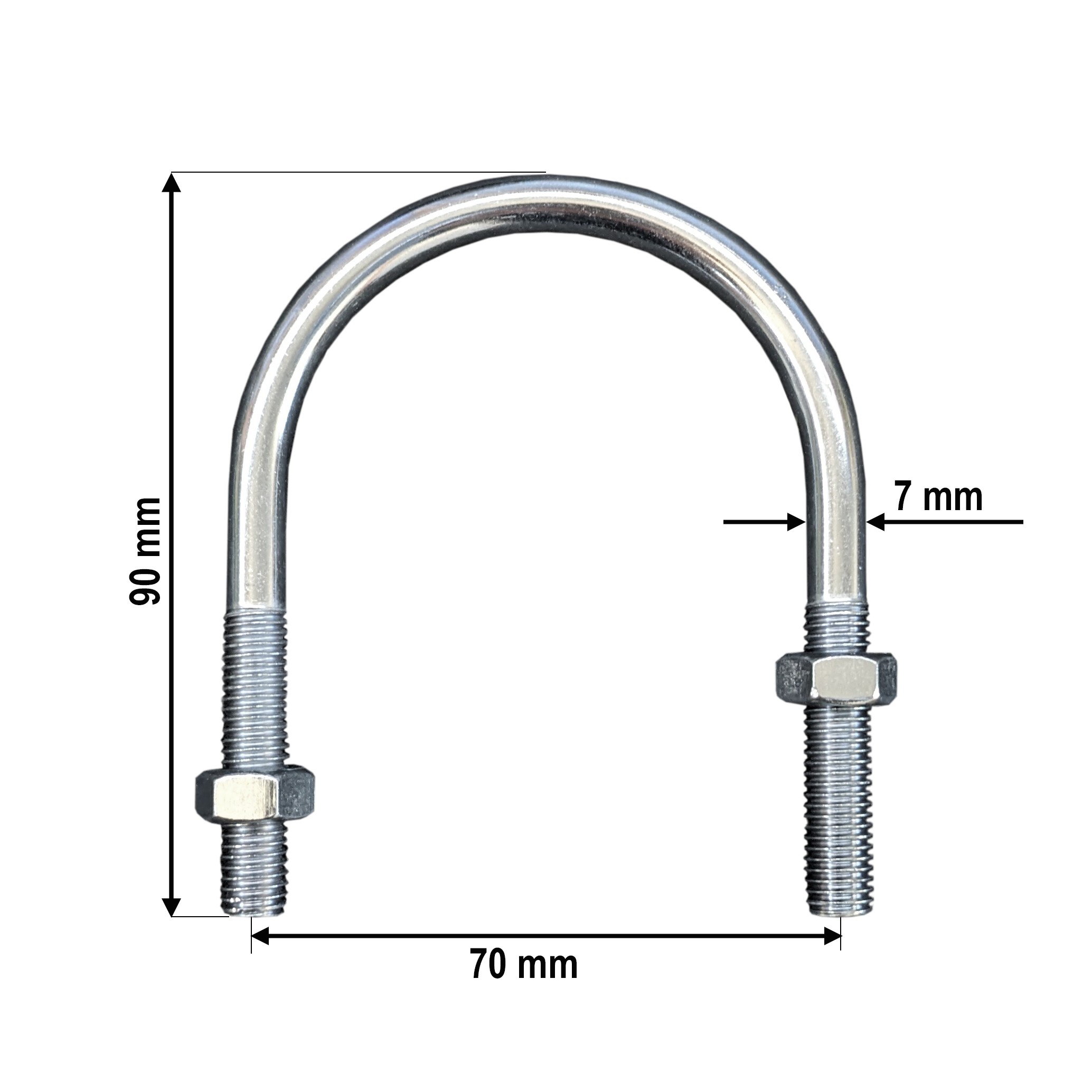 2 Rundstahlbügel für Sulo/Weber Papierkorb zur Montage an einem Rundrohr