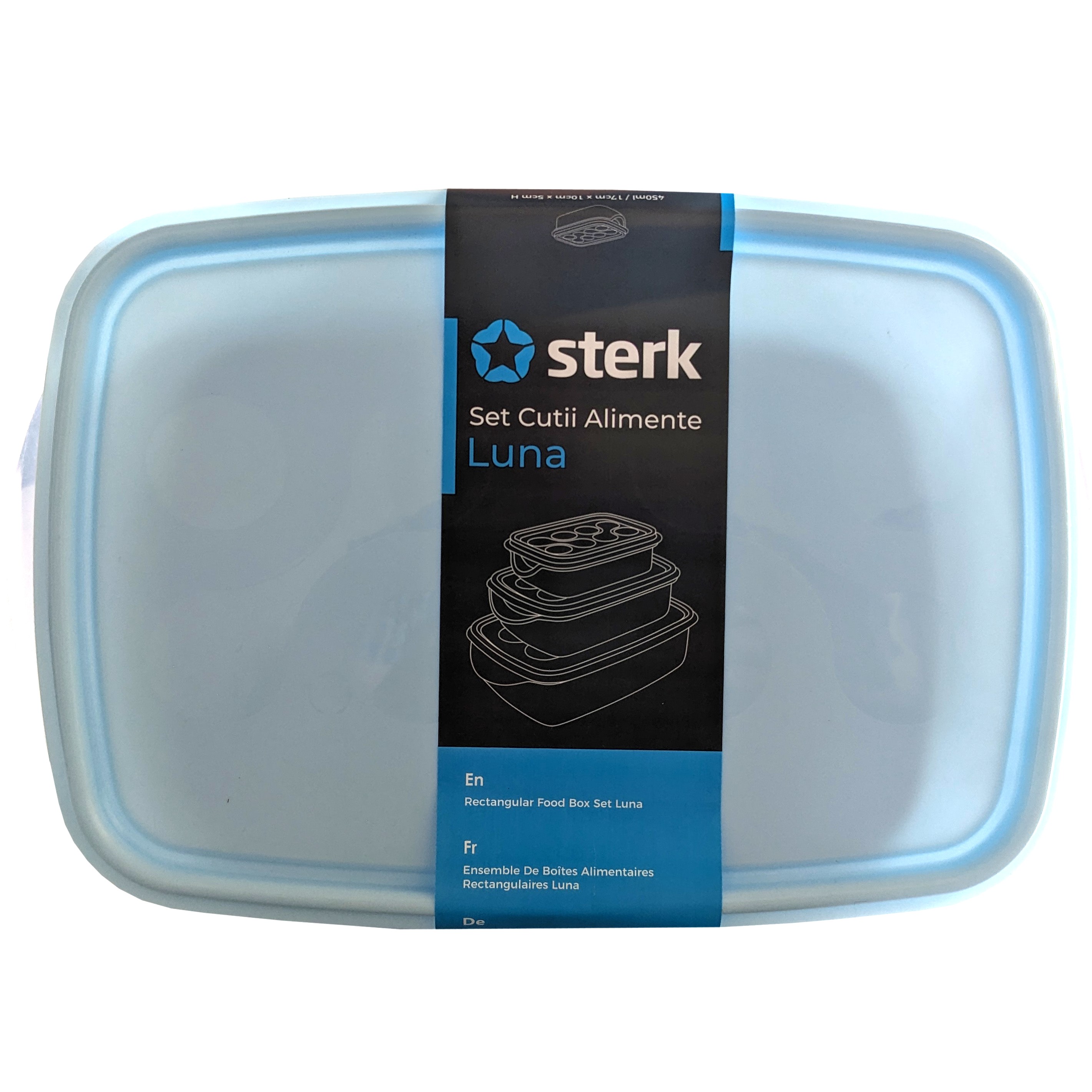 3er Set Lebensmitteldosen 0,45L + 1L + 2,2L