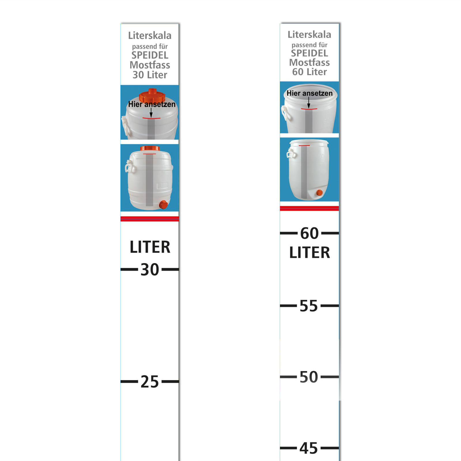 30und60b Literskala für Speidel Mostfässer