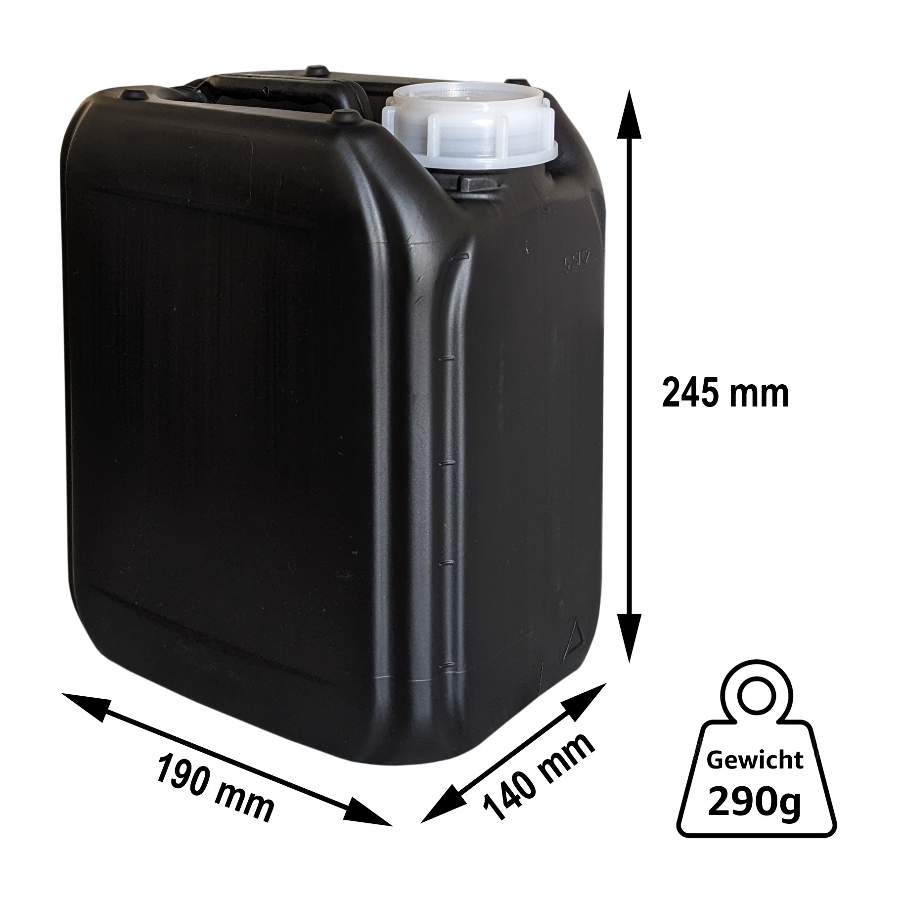 22750_abmessungen 5 Liter Kanister schwarz
