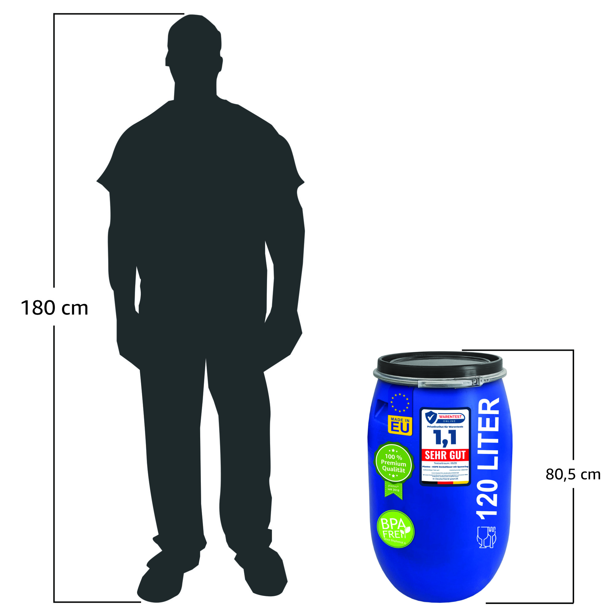 120 Liter Deckelfass Made in EU 120 Liter Deckelfass Made in EU