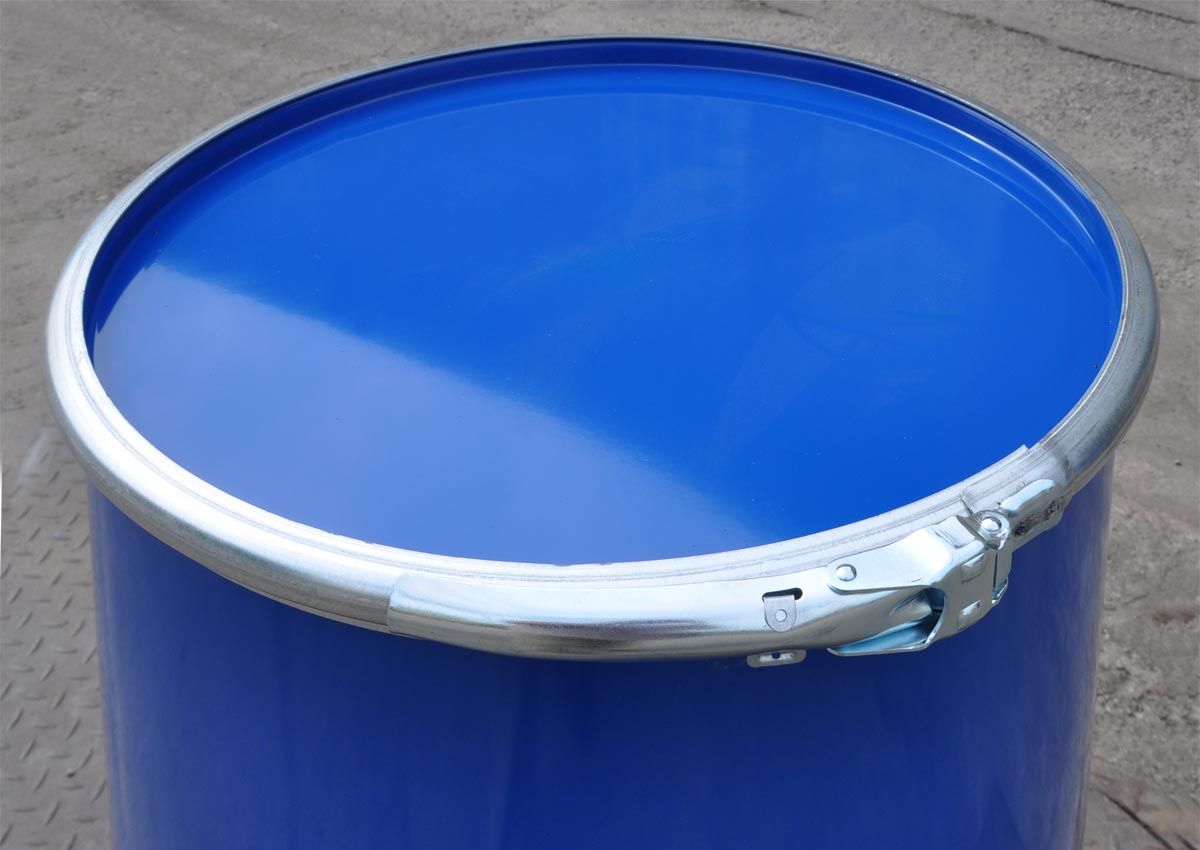 Deckelfass 213 Liter blau