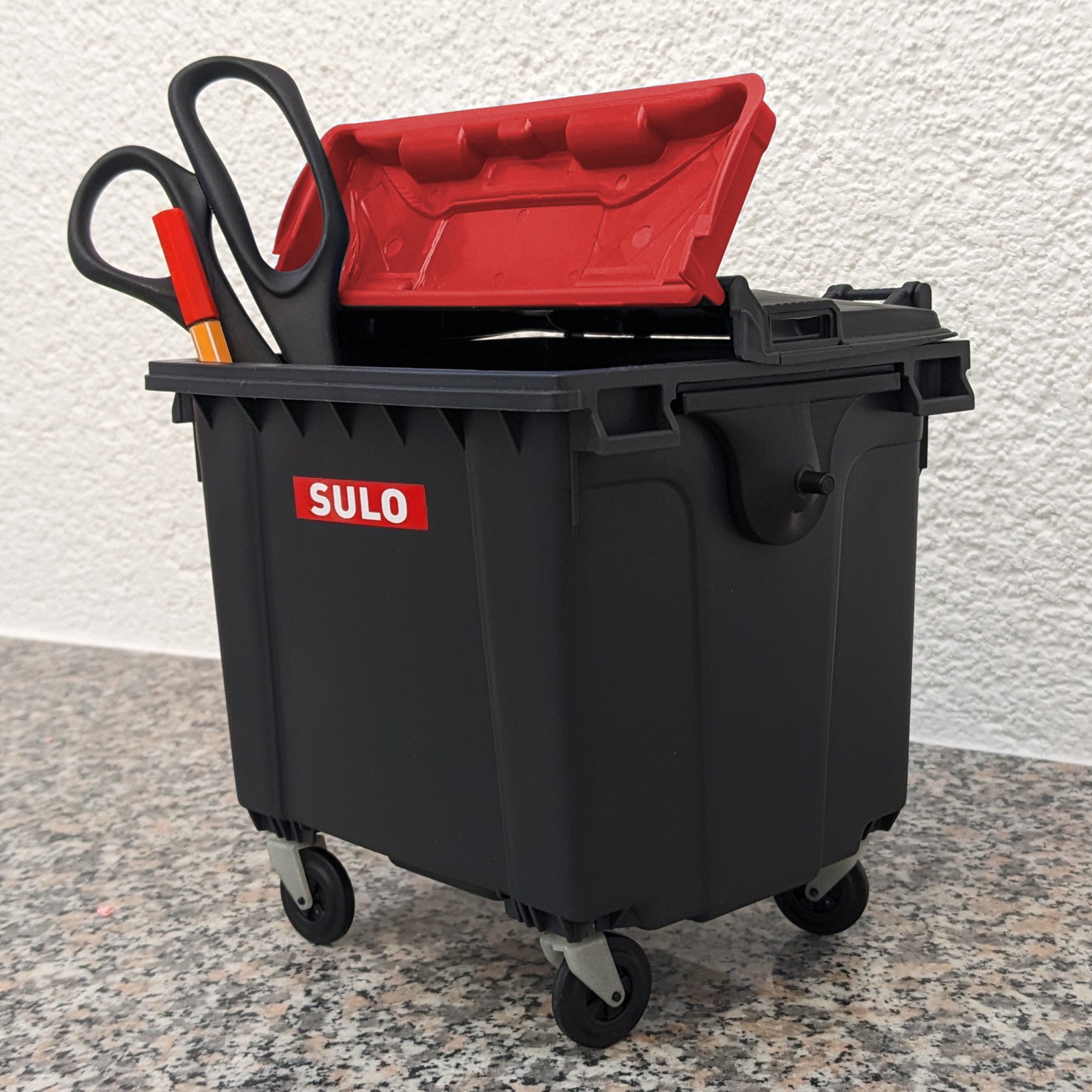 22491_1b Mini Müllcontainer 1100 Liter Flachdeckel