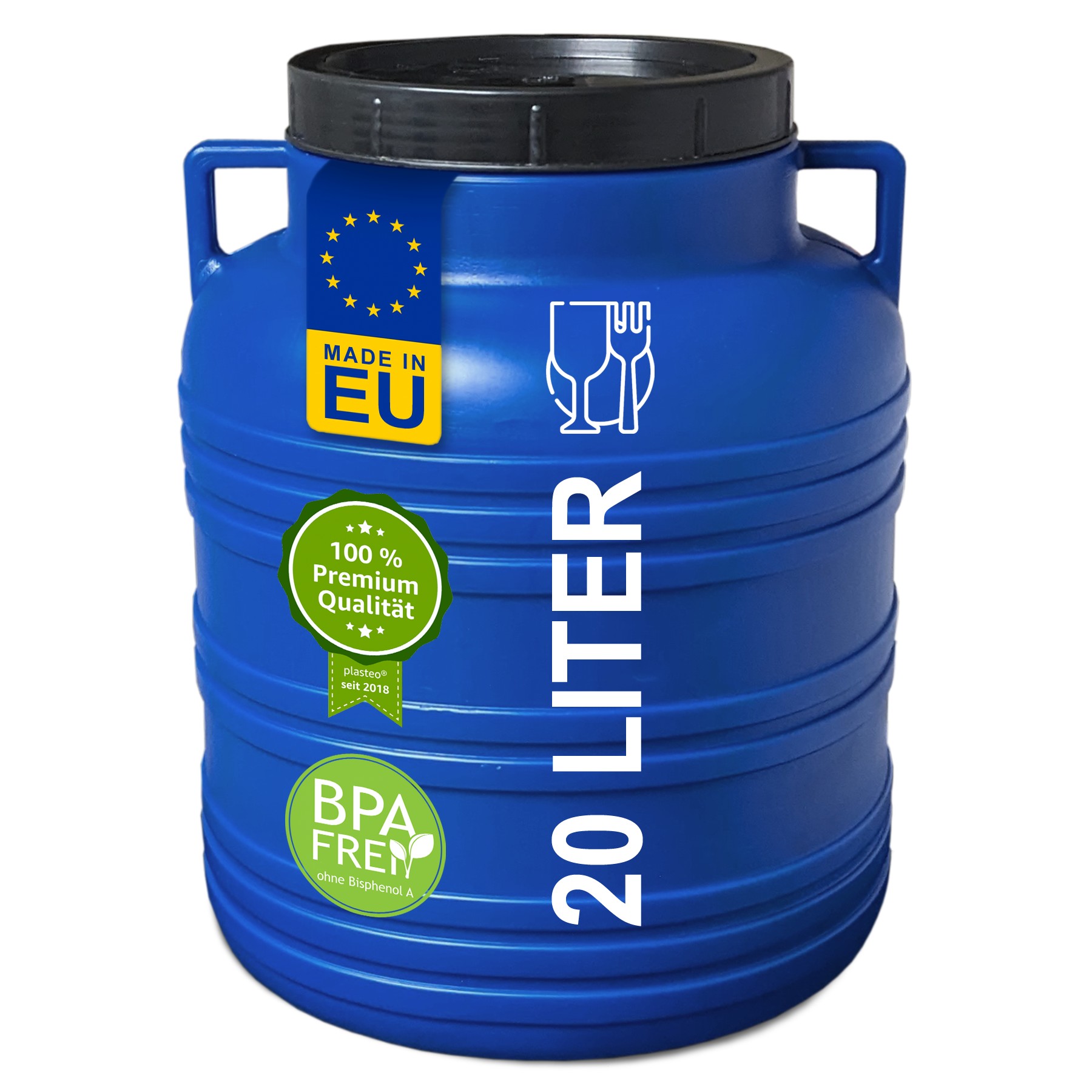 20 Liter Schraubdeckelfass rund