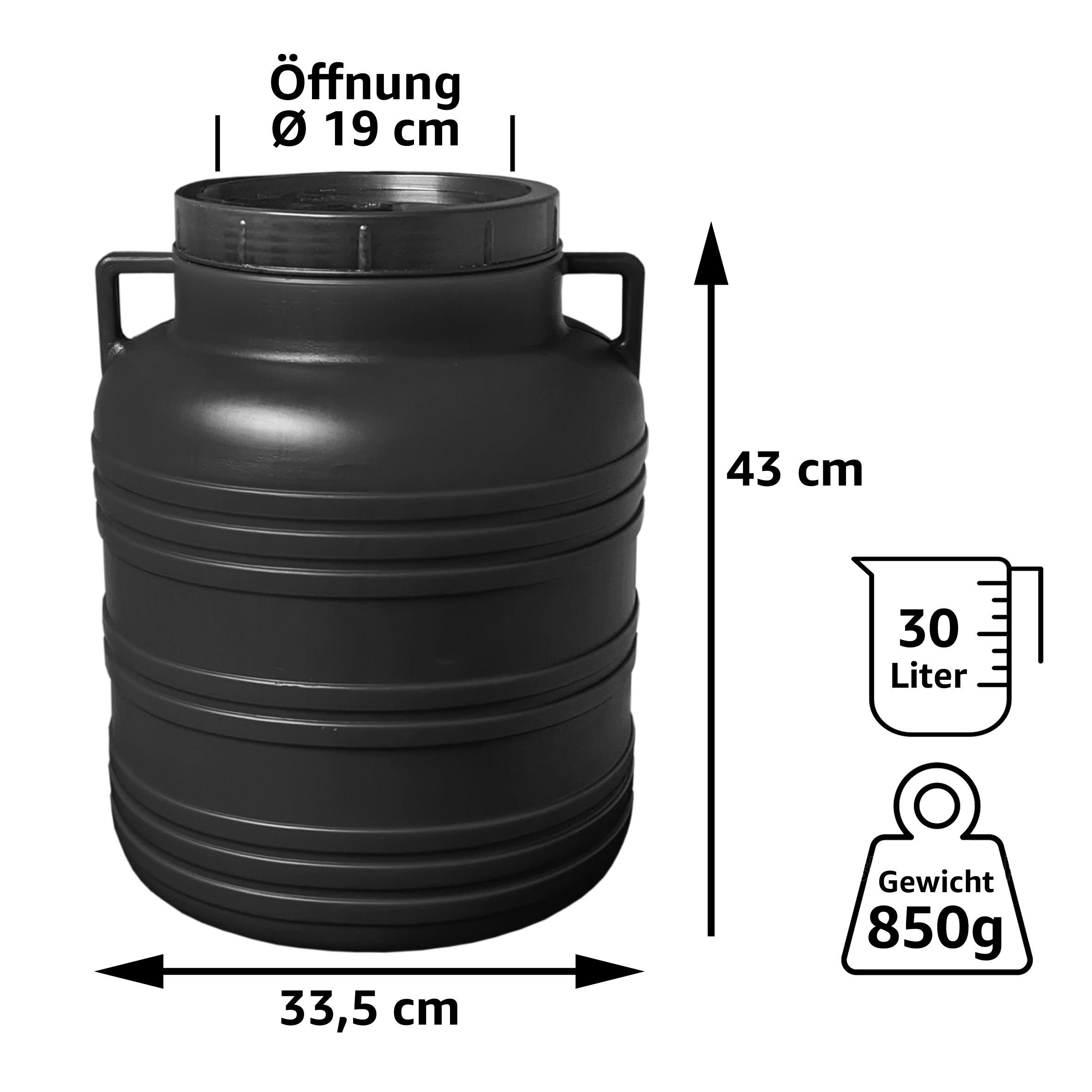22581_abmessungen 30 Liter Schraubdeckelfass rund