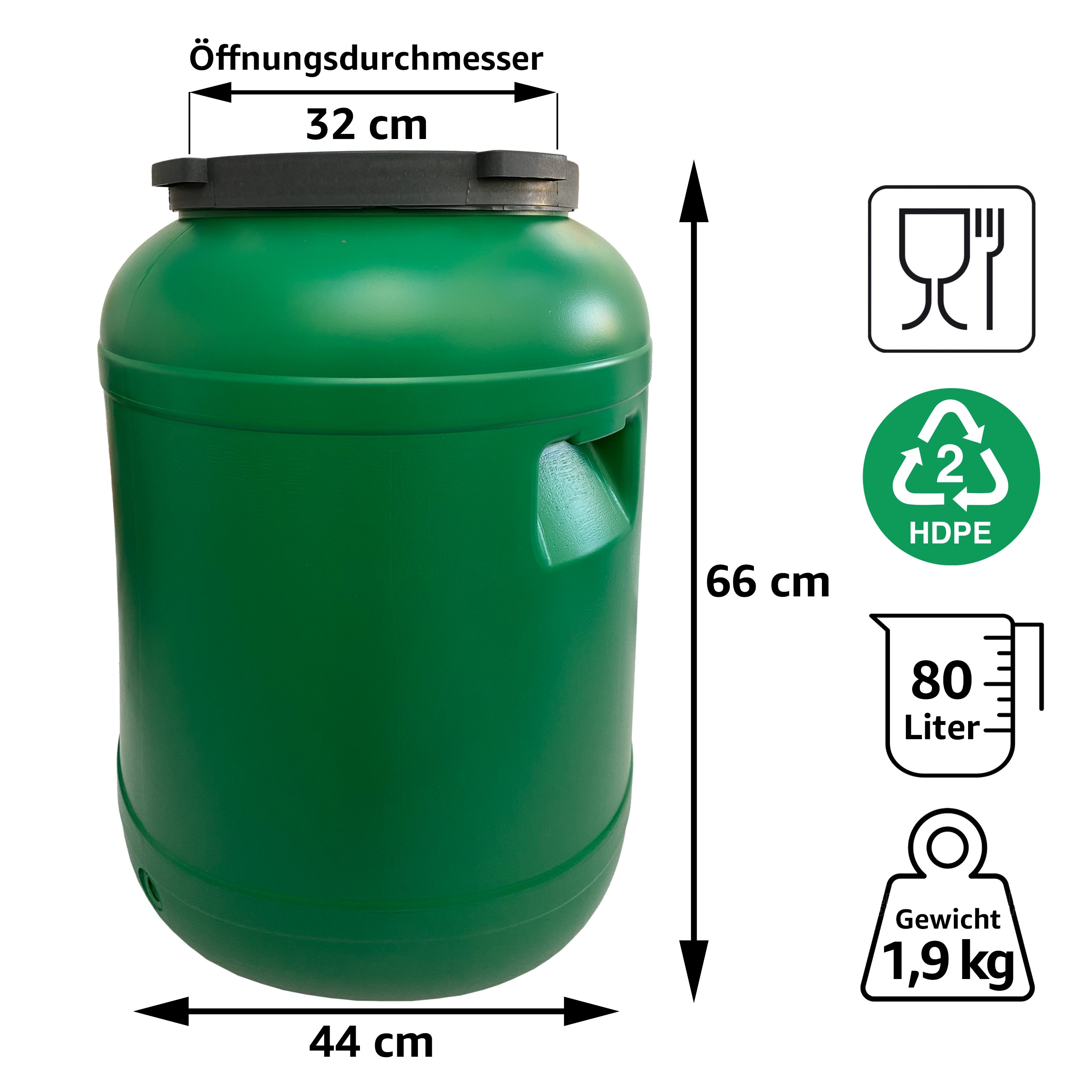 abmessungenXVuoNQKalpwtM 80 Liter Schraubdeckelfass